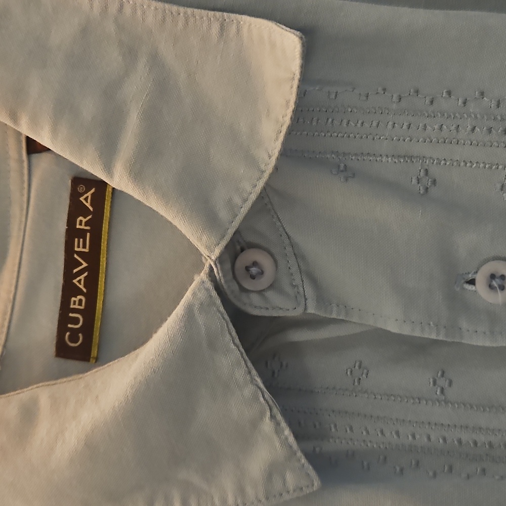 Cubavera Men's Sky Blue Casual Shirt
